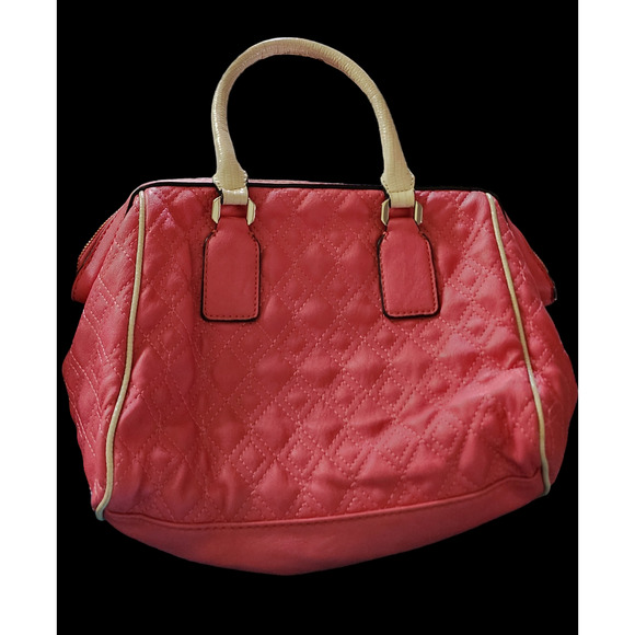 Guess Passion Pink quilted bow carry-all satchel bag - Picture 2 of 8